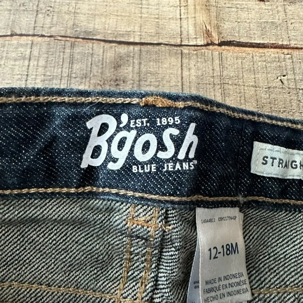 OshKosh B'gosh baby boys straight leg denim jeans -12/18M